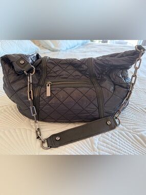 Tory Burch Black Quilted Shoulder Bag with Chain Strap